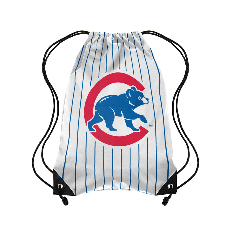 Chicago Cubs Pinstripe Logo Drawstring Bag