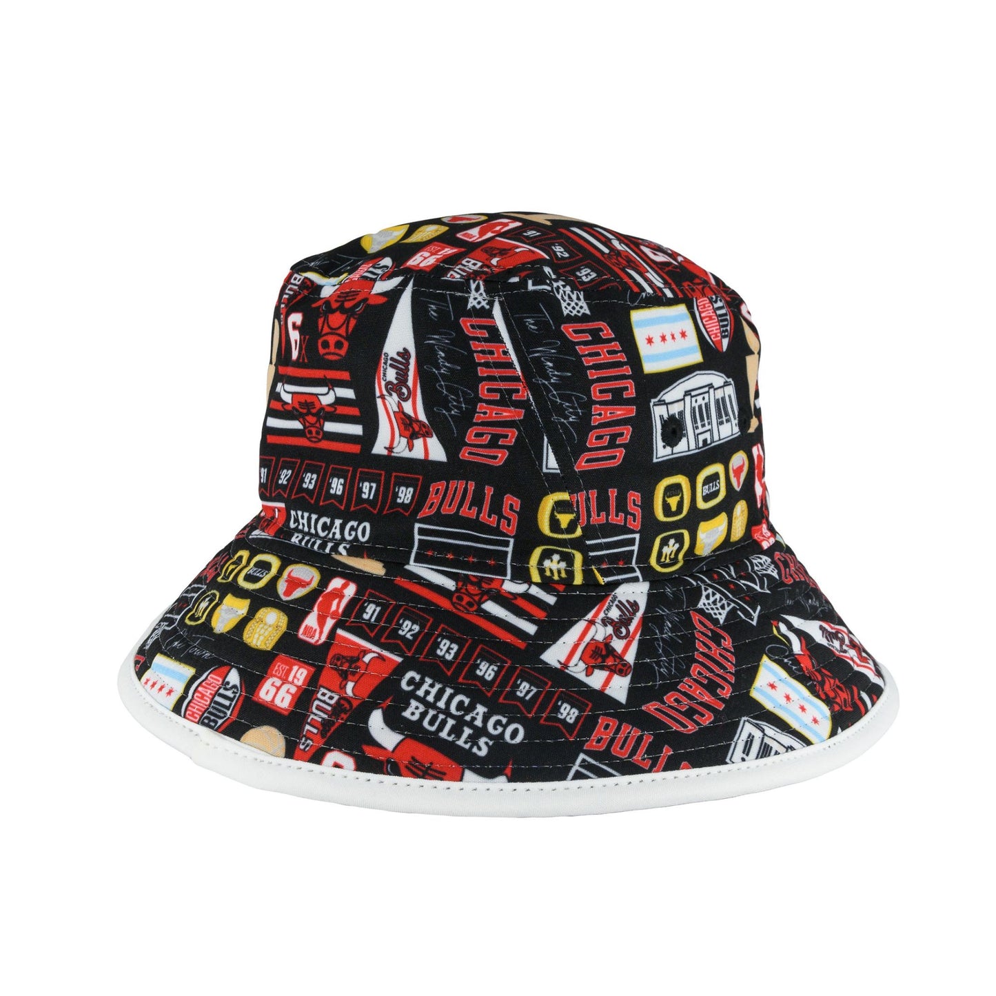 Chicago Bulls Black All Logos Bucket Hat