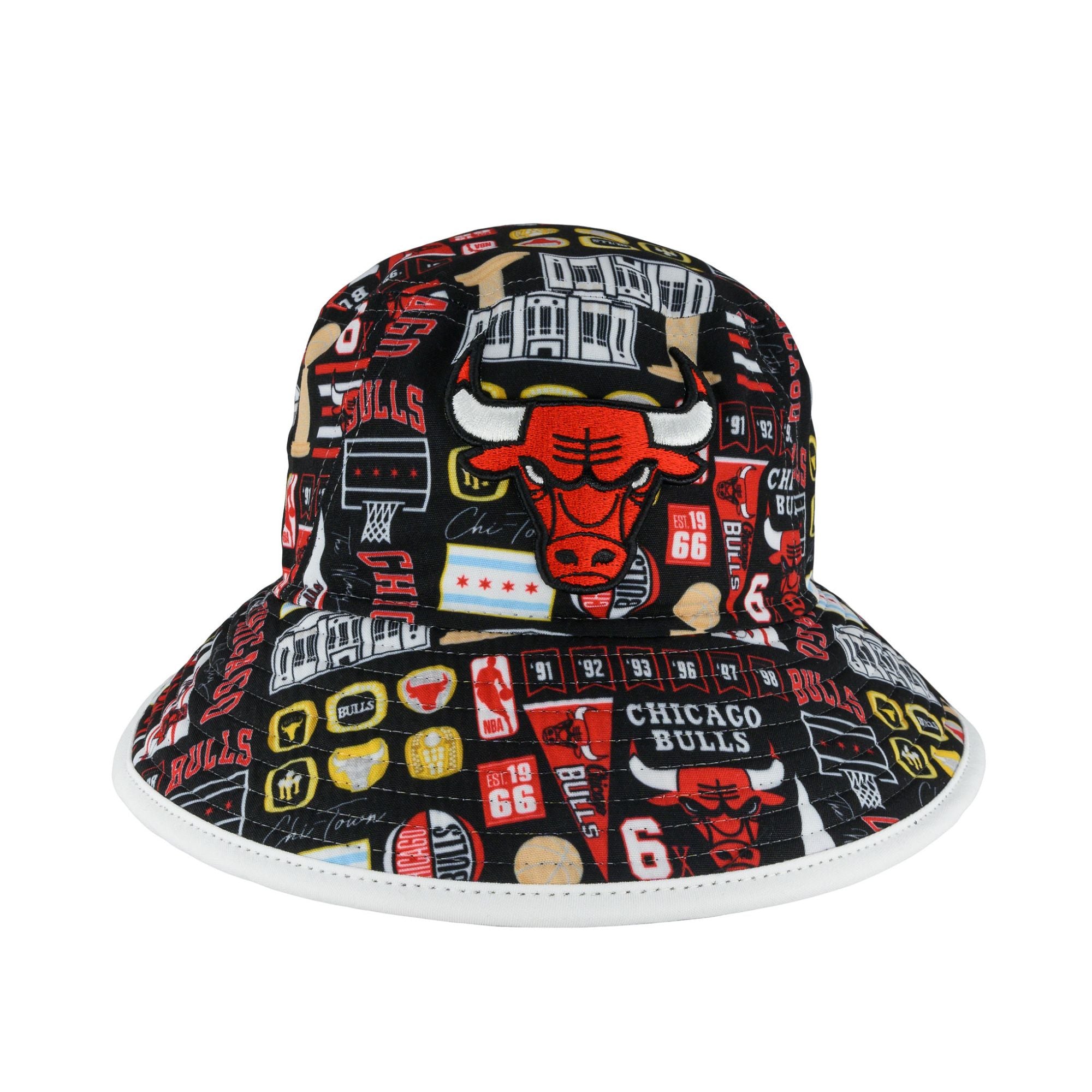 Mitchell & Ness, Accessories, Mitchell Ness Windy City Chicago Bulls  Fitted Flat Bill 7 34 Hat
