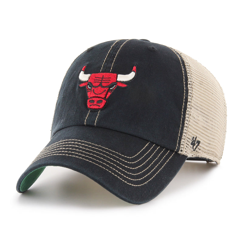 Chicago Bulls Black/Beige Mesh Trawler Adjustable Clean Up Hat