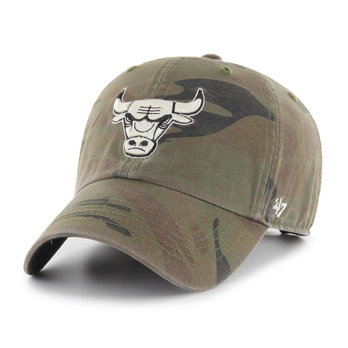 Chicago Bulls Camo Adjustable Clean Up Hat by '47