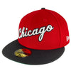 Chicago Bulls Red/Black/Green UV Script New Era 59FIFTY Fitted Hat