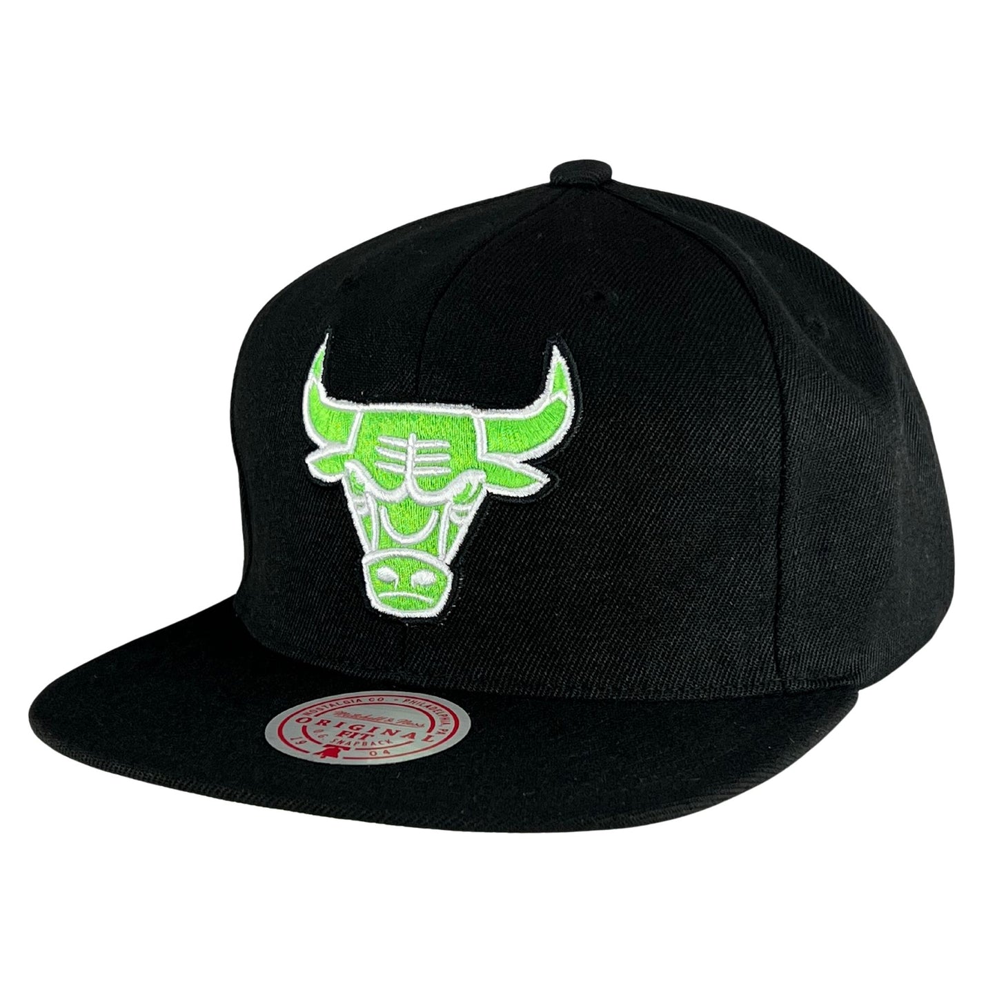 Chicago Bulls Black/Lime Snapback Hat