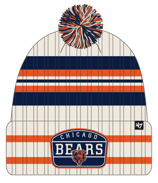 Chicago Bears Hone With Patch 47' Cuffed Knit Hat