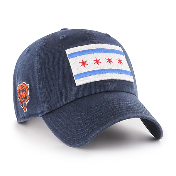 Chicago Bears Chicago Flag Navy 47' Clean Up Adjustable Hat