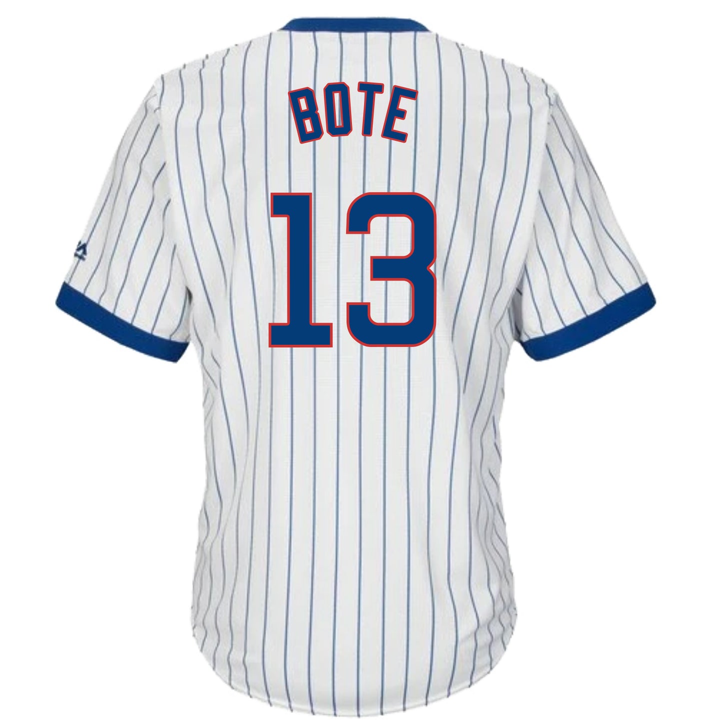 David Bote Chicago Cubs Cooperstown White Pinstripe V-Neck Home Men's Jersey
