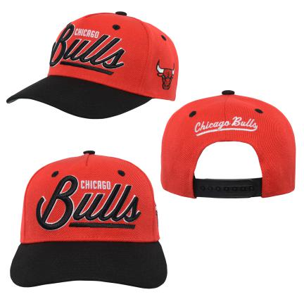 Chicago Bulls Youth Script Precurve Snapback Hat