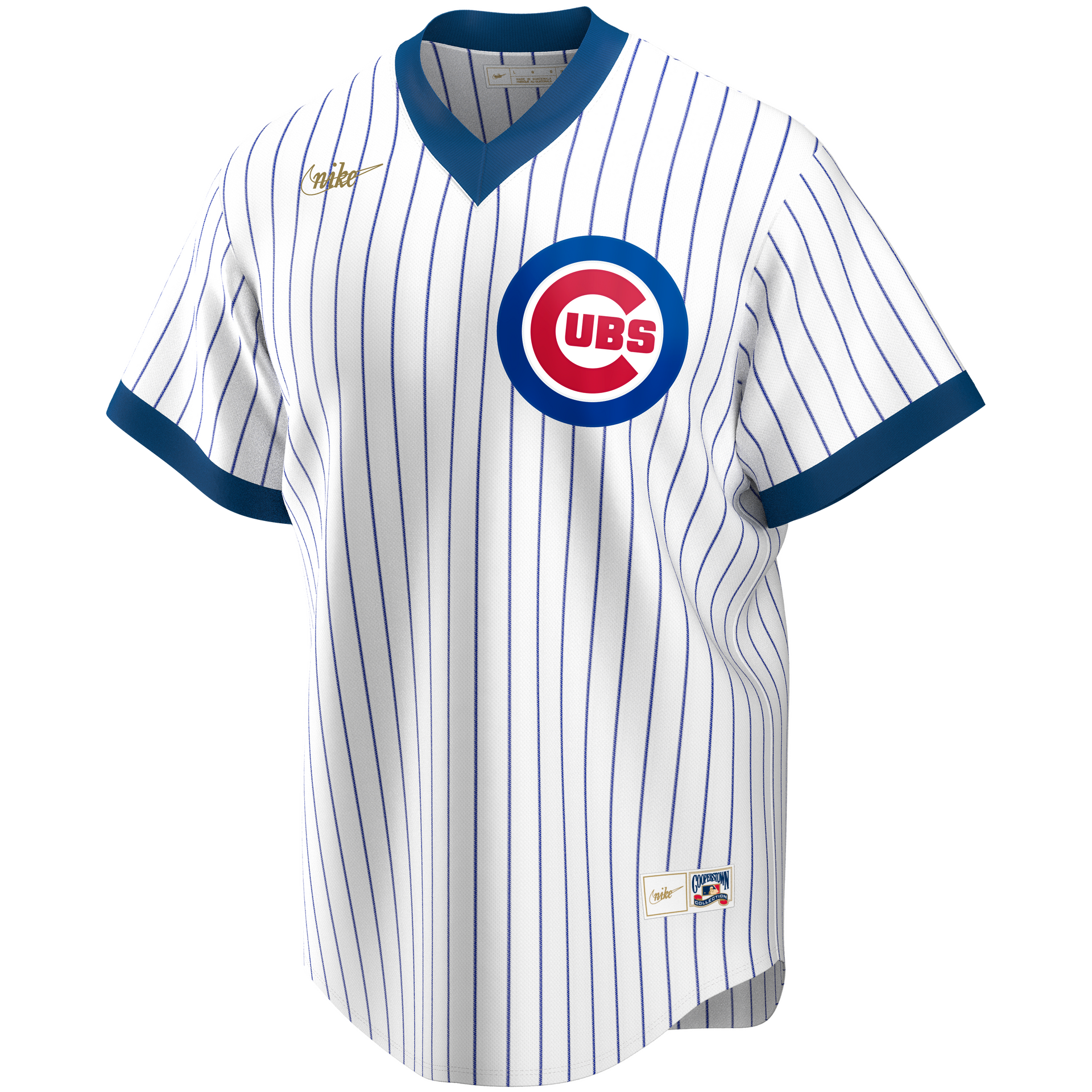Chicago Cubs Nike Cooperstown Home Pinstripe V-neck Jersey – Clark