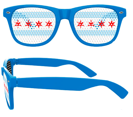 Chicago Flag Pinwheel Sunglasses