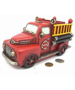 Chicago Antique Fire Truck Bank