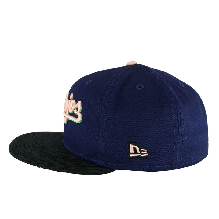 Houston Astros OLD SCHOOL CORDUROY SIDE-PATCH Navy Fitted Hat