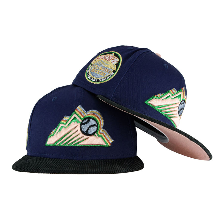 Colorado Rockies Light Navy/Black Cord New Era 59FIFTY Fitted Hat