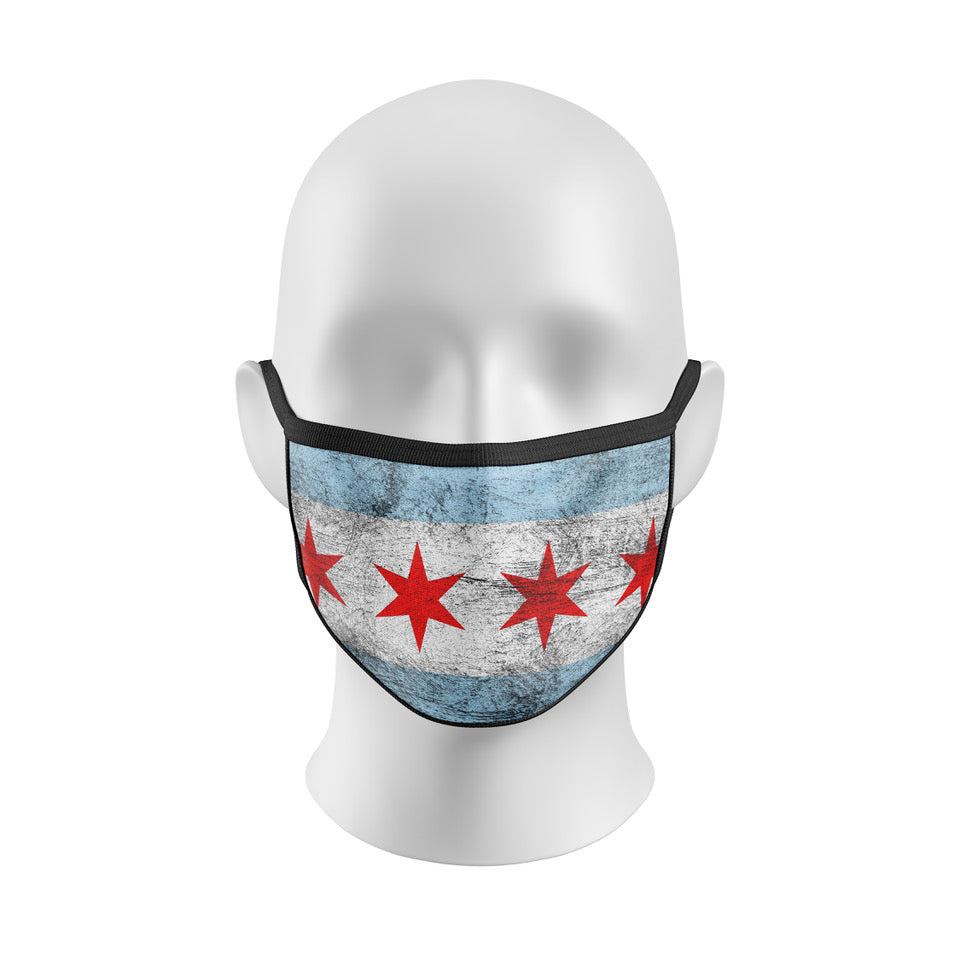 Chicago Flag Face Cover