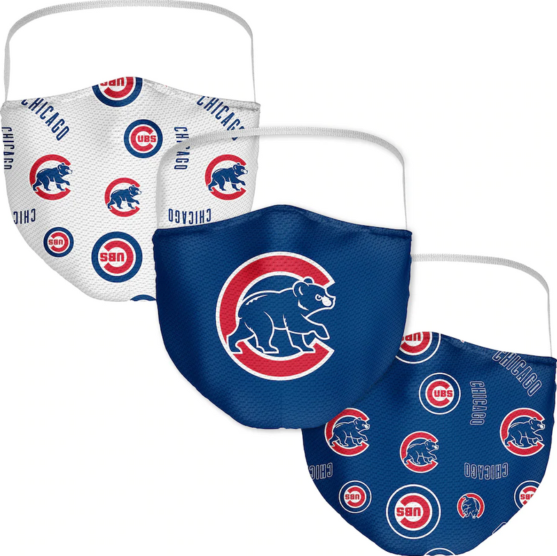 Chicago Cubs 3 Pack Fashion Face Covers