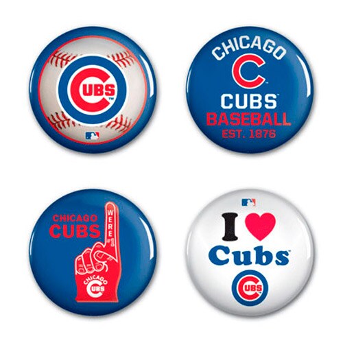 Chicago Cubs 4 Pack Buttons