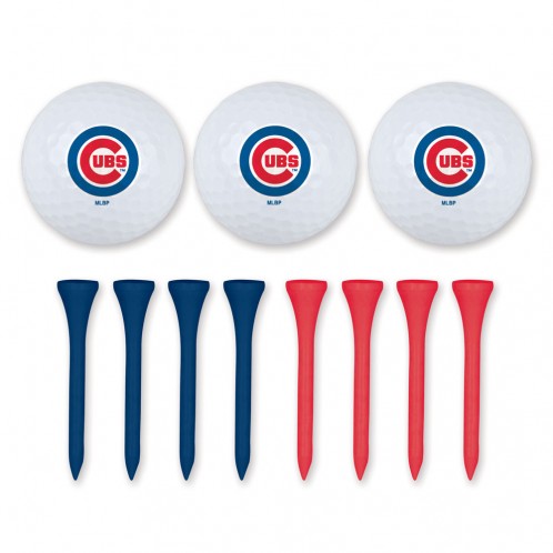 Chicago Cubs 3 Golf Ball & Tee Set