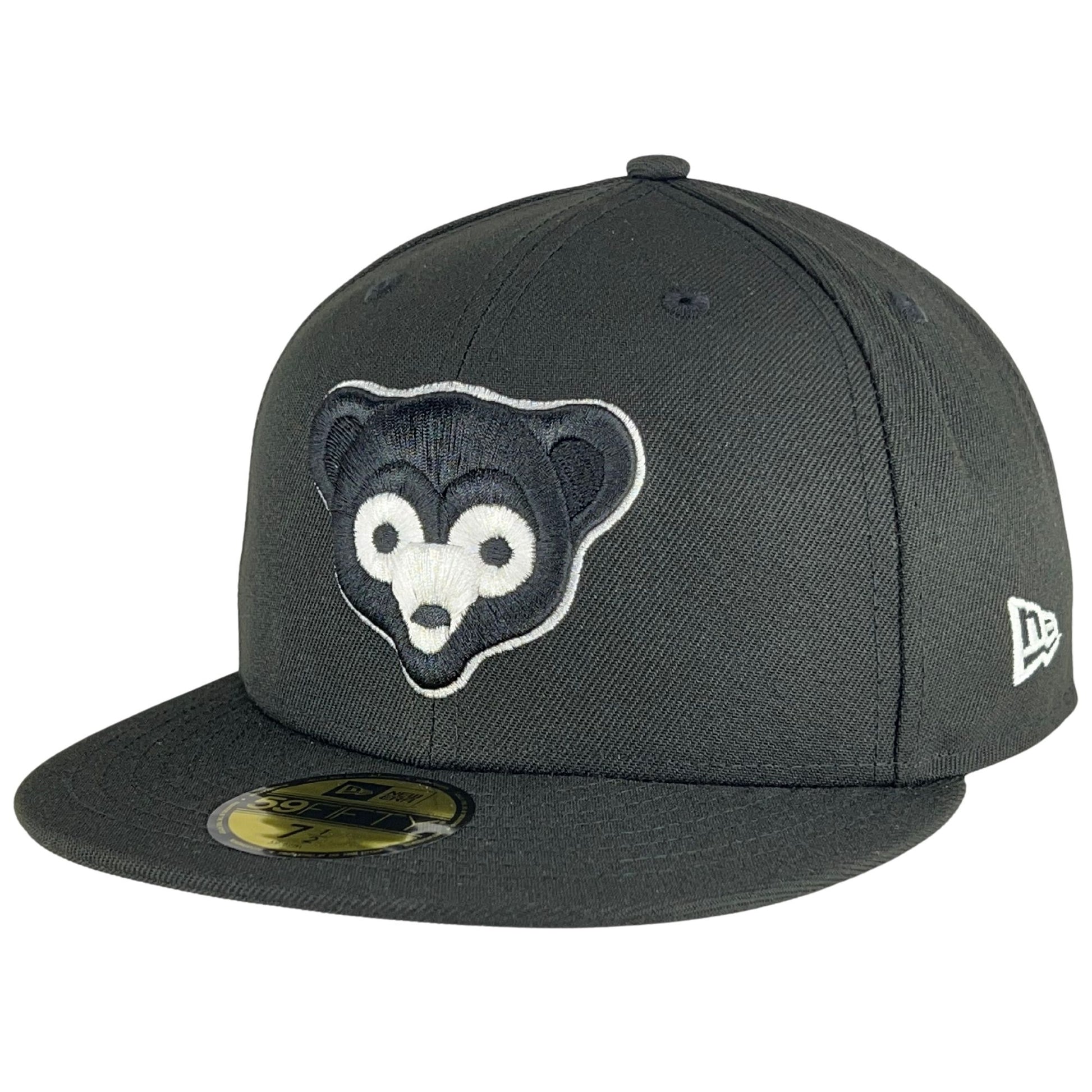 Chicago Cubs 1962 1971 Logo Black New Era 59FIFTY Fitted Hat