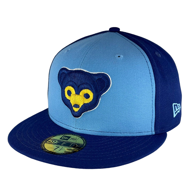 light blue fitted cap