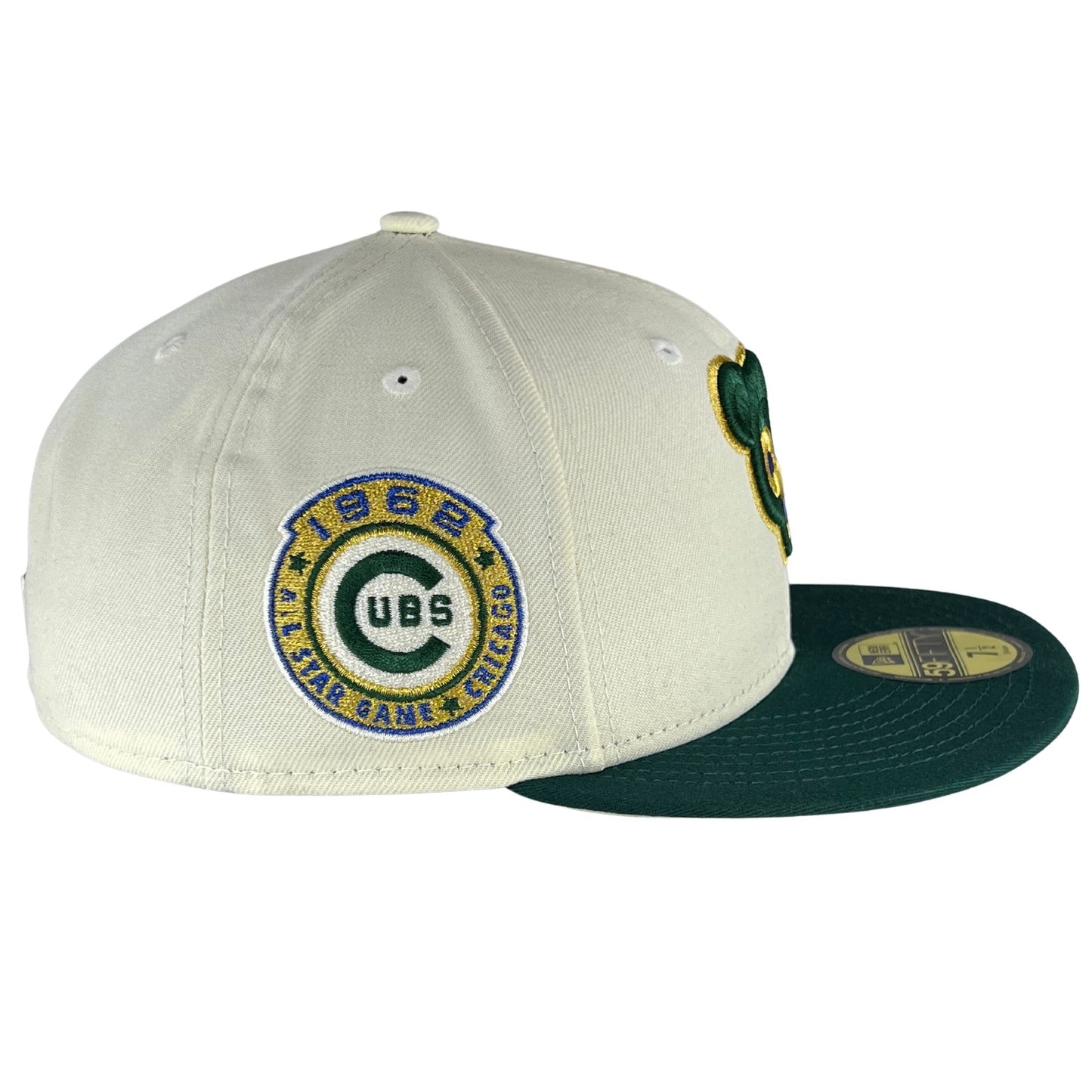 Chicago Cubs Chrome Green 1962 - 1971 Logo W/1962 ASG Patch New Era 59FIFTY Fitted Hat