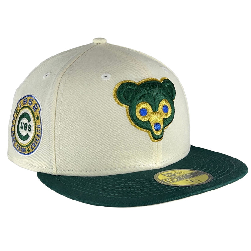 Chicago Cubs Chrome Green 1962 - 1971 Logo W/1962 ASG Patch New Era 59FIFTY Fitted Hat