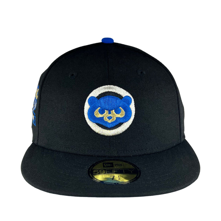  New Era 59Fifty Chicago Cubs BK WH Fitted Hat (Black