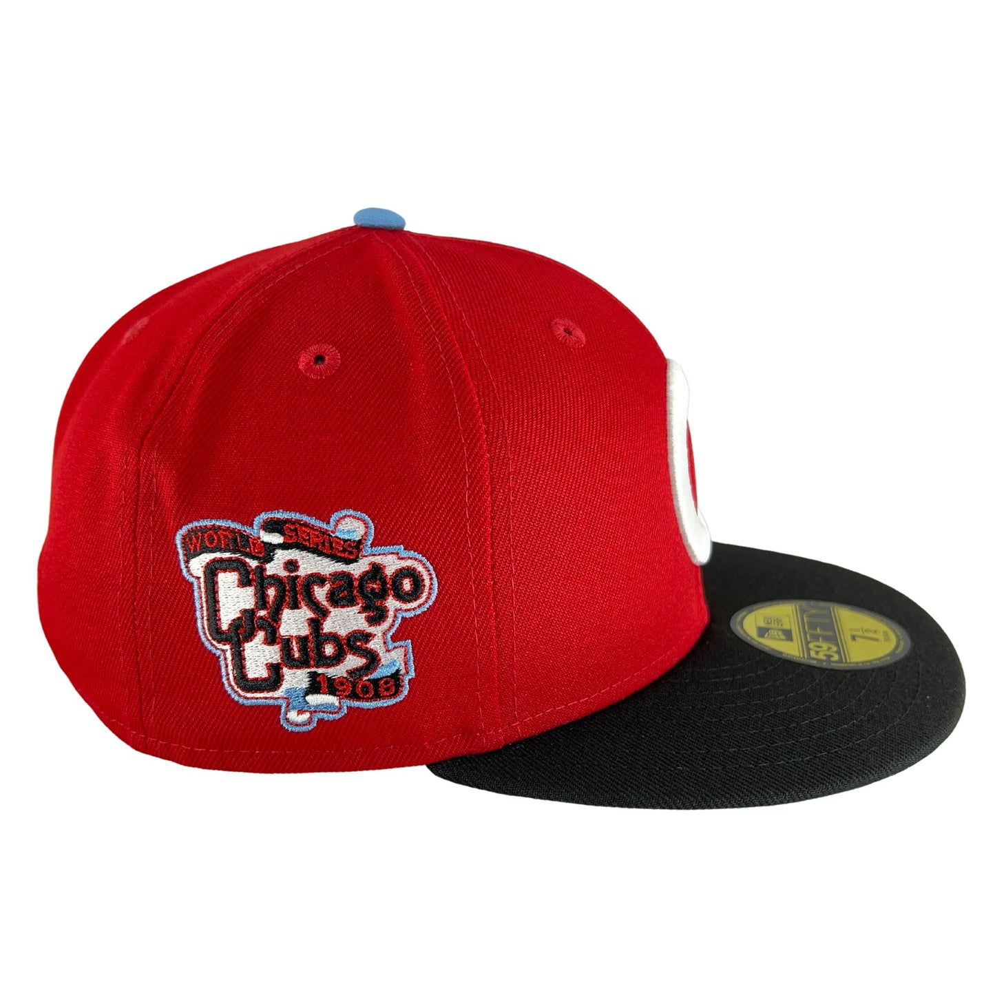 Chicago Cubs Red/Black/Sky UV New Era 59FIFTY Fitted Hat