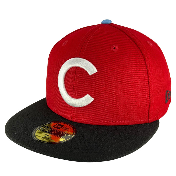 New Era Chicago Cubs Black & Red 59FIFTY Fitted Cap - Macy's