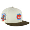 Chicago Cubs Chrome White/Walnut Brown JR 50th New Era 59FIFTY