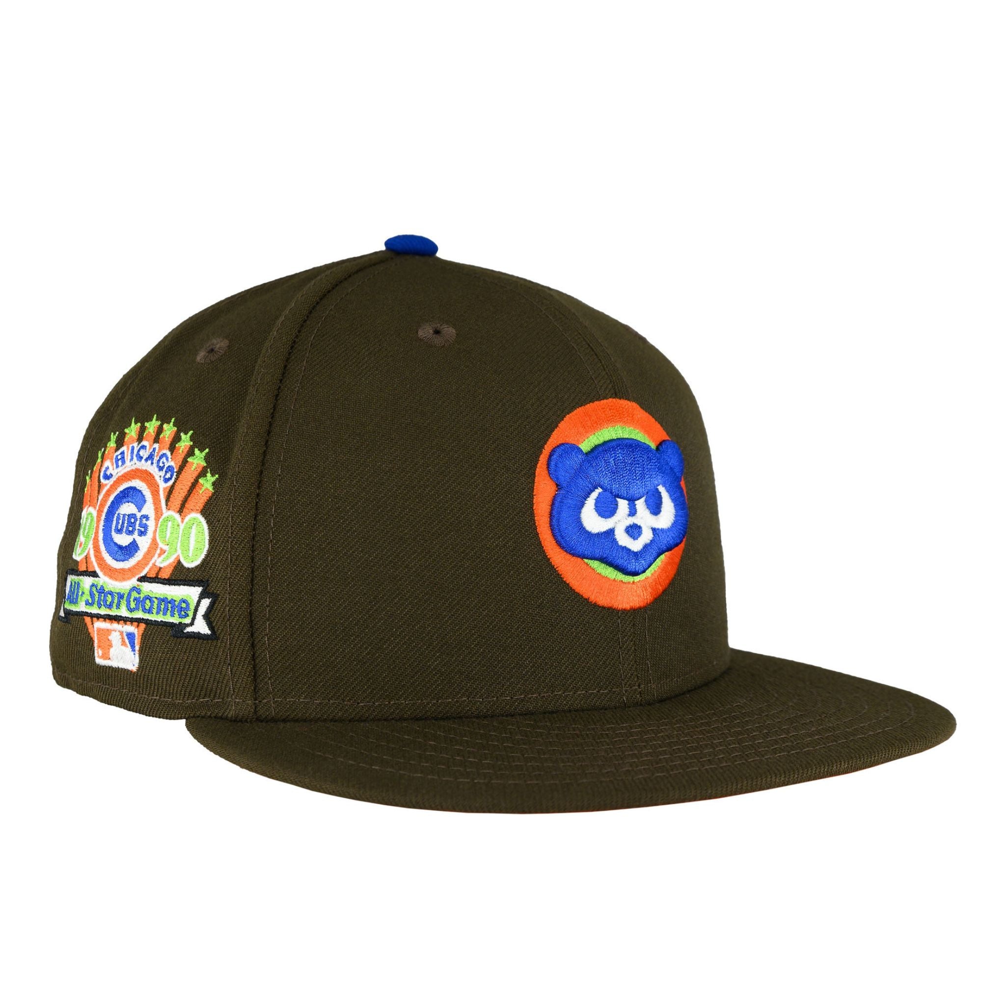 New Era buying 59Fifty Chicago Cubs Fitted Hat Size 7 5/8 Orange UV 1990 ASG Patch