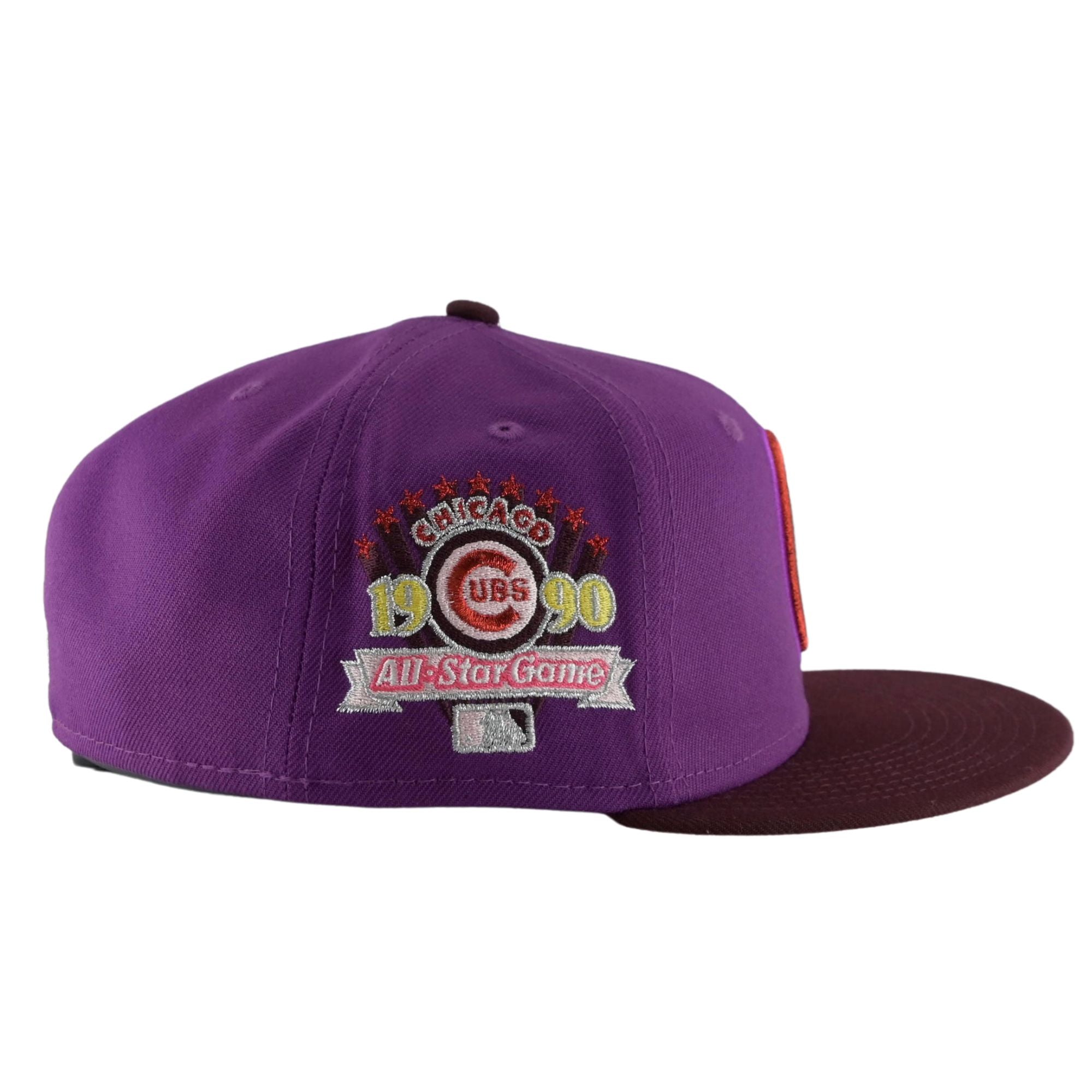 Grape Purple Chicago hot Cubs Fitted Hat