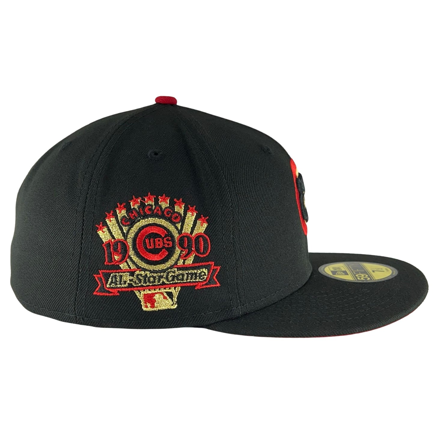 Chicago Cubs Black/Gold/Red UV 1990 ASG New Era 59FIFTY Fitted Hat