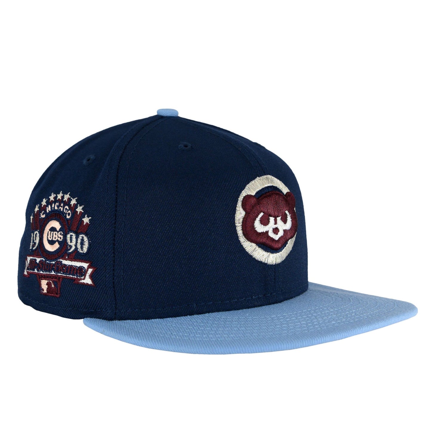 Chicago Cubs Oceanside Birdseye Blue 1990 ASG New Era 59FIFTY Fitted Hat