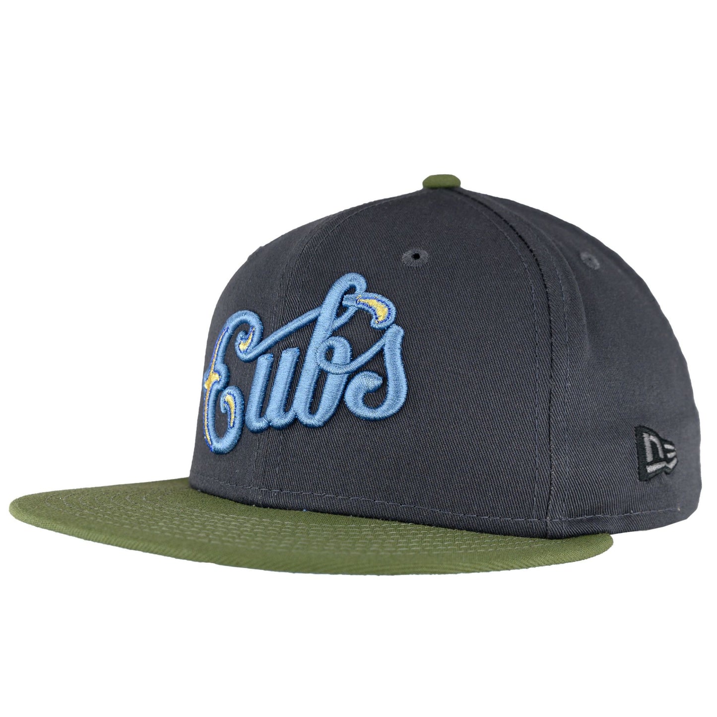 Chicago Cubs Graphite Olive Birdseye Blue New Era 59FIFTY Fitted Hat