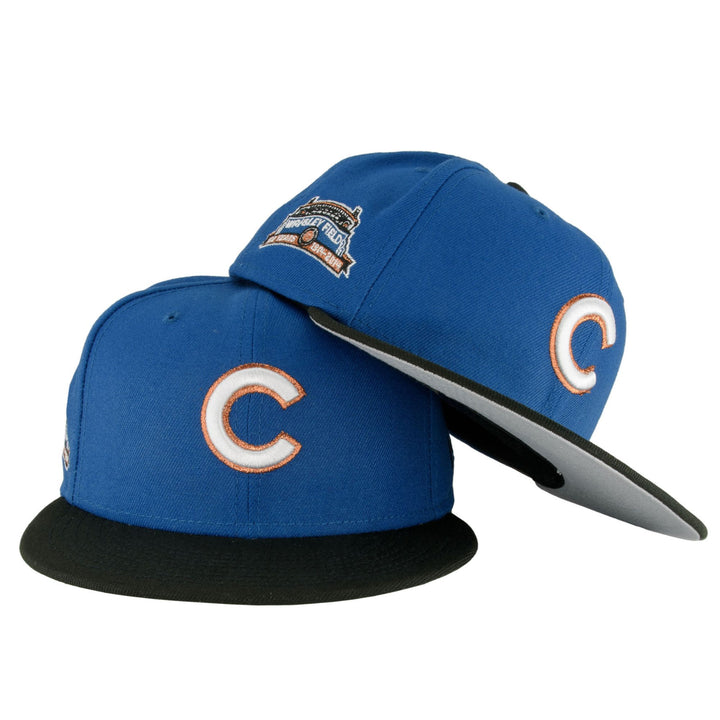 Chicago Cubs New Era City Sky Blue Undervisor 59FIFTY Fitted Hat - Black