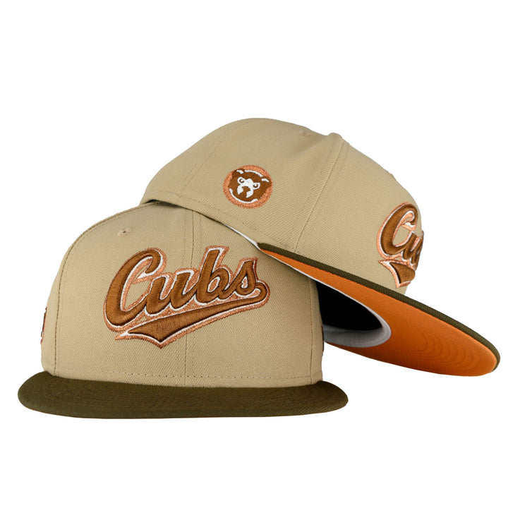 Chicago Cubs Camel Walnut New Era 59FIFTY Fitted Hat - Clark Street Sports