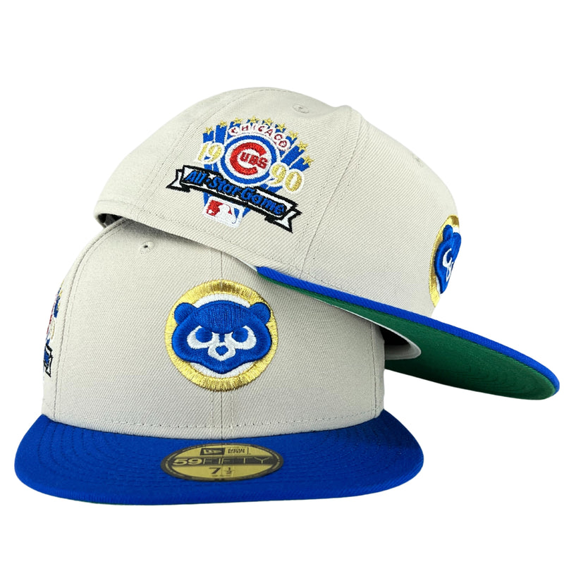 Chicago Cubs Stone/Blue Bead/Green UV 1990ASG New Era 59FIFTY Fitted Hat