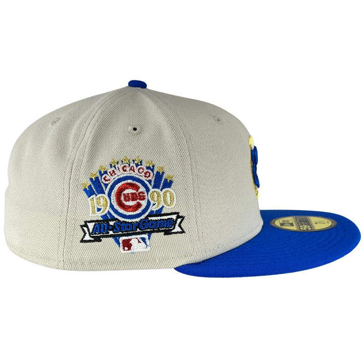 Chicago Cubs Stone/Blue Bead/Green UV 1990ASG New Era 59FIFTY Fitted Hat
