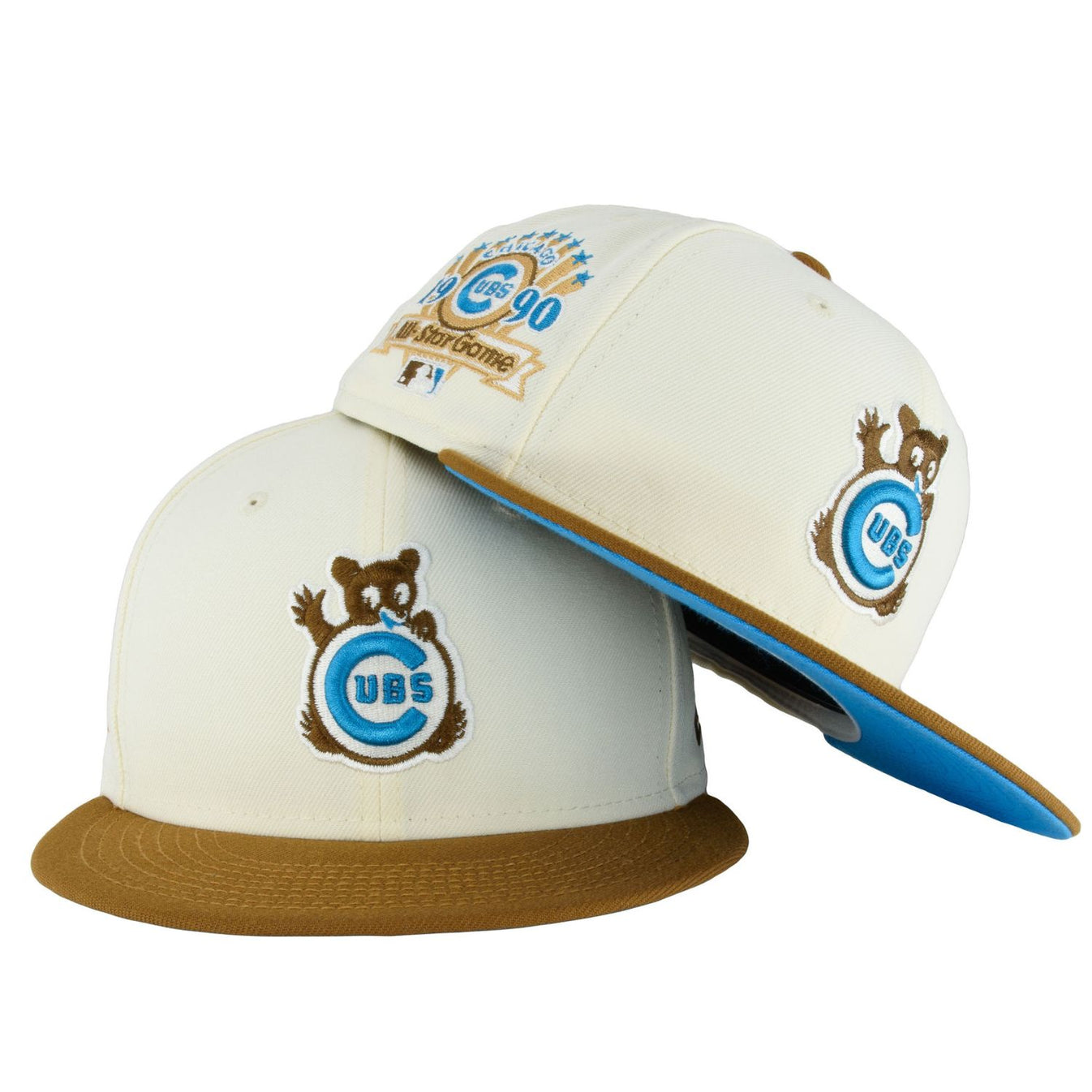 Chicago Cubs Chrome/Toasted Peanut Waving Bear 1990ASG New Era 59FIFTY