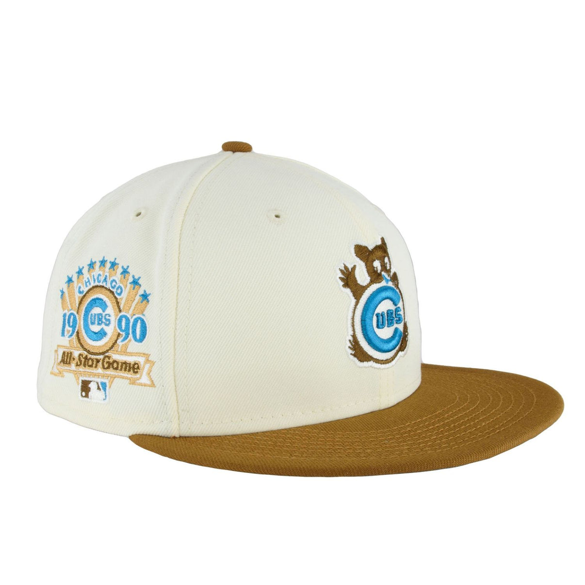 Chicago Cubs Chrome/Toasted Peanut Waving Bear 1990ASG New Era 59FIFTY