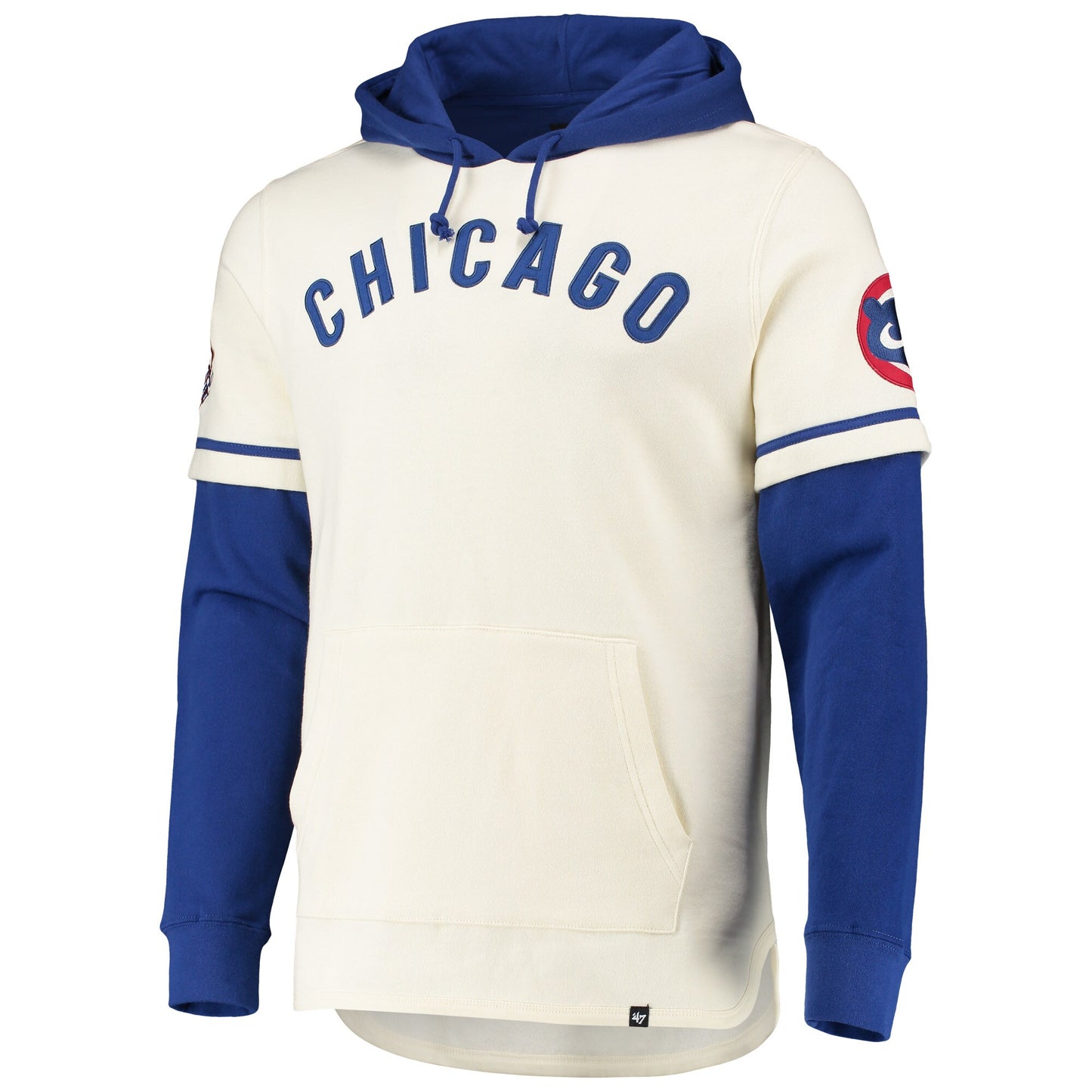 Chicago Cubs '47 Cream Trifecta Shortstop Pullover Men's Hoodie