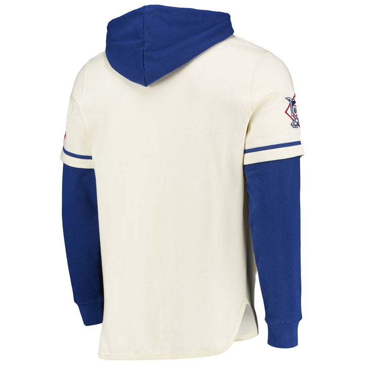 Men’s ’47 Brand Chicago Cubs Trifecta Shortstop Light Blue and Royal Blue  Pullover With Hood