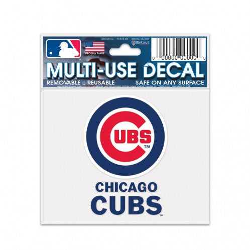 Chicago Cubs Multi-Use 3" x 4" Decal