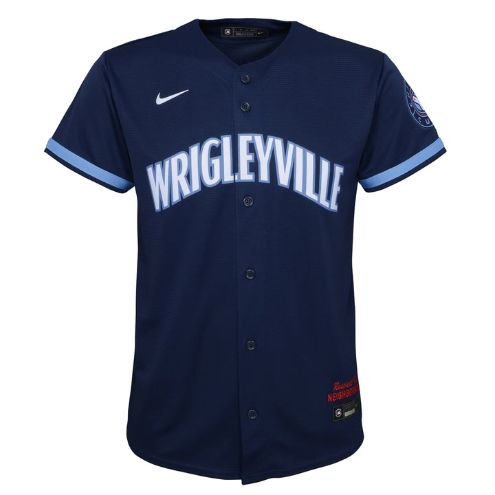 Chicago Cubs Nike Youth Navy City Connect Wrigleyville Replica Jersey -  Clark Street Sports