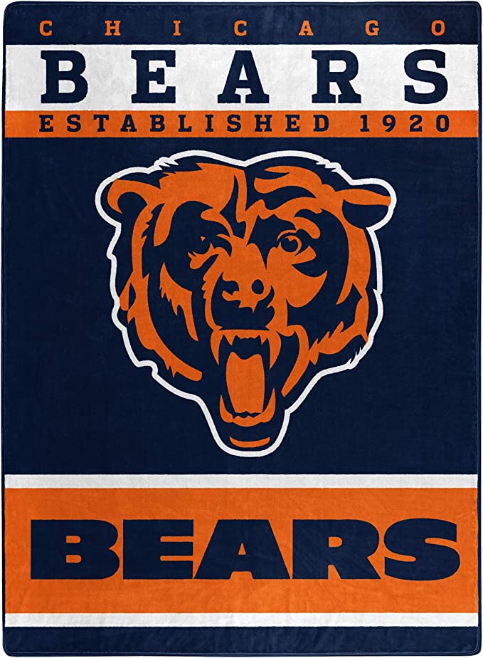 Chicago Bears Plush 60x80 Raschel Blanket