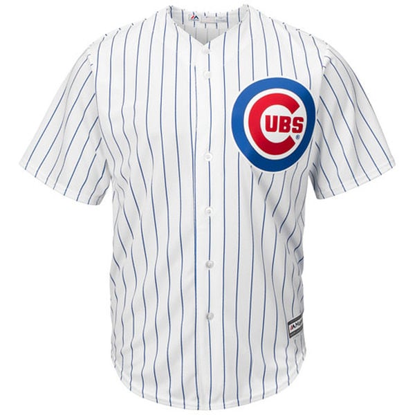 Seiya Suzuki Chicago Cubs Majestic Home Pinstripe Men's Replica Jersey