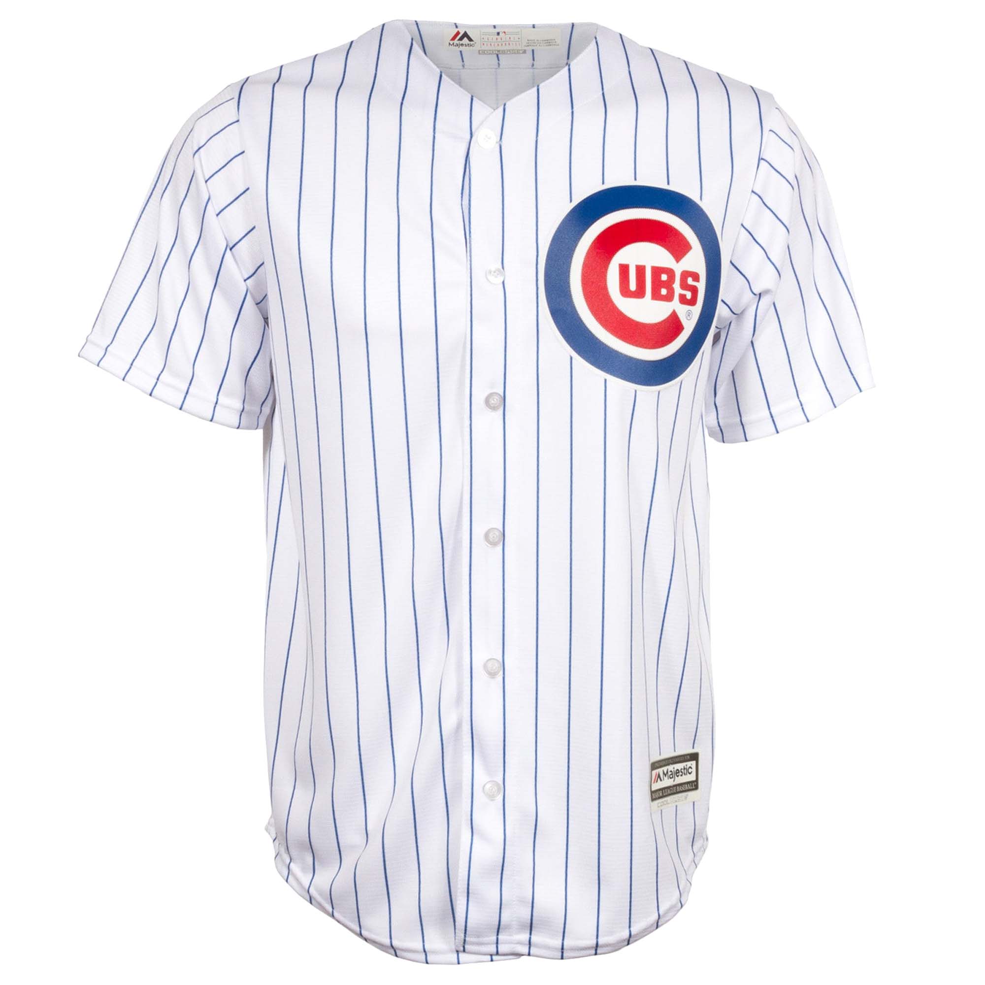 Custom Chicago Cubs Majestic Home Pinstripe Men s Replica Jersey Clark Street Sports