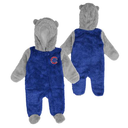 Chicago Cubs Gametime Nap Teddy Bunting Baby Coverall