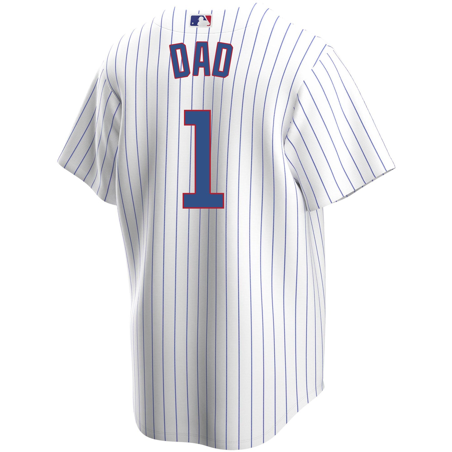 Chicago Cubs Father's Day #1 DAD Home Pinstripe Replica Jersey