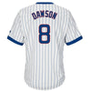 Andre Dawson Chicago Cubs Cooperstown White Pinstripe V-Neck Home Men's Jersey