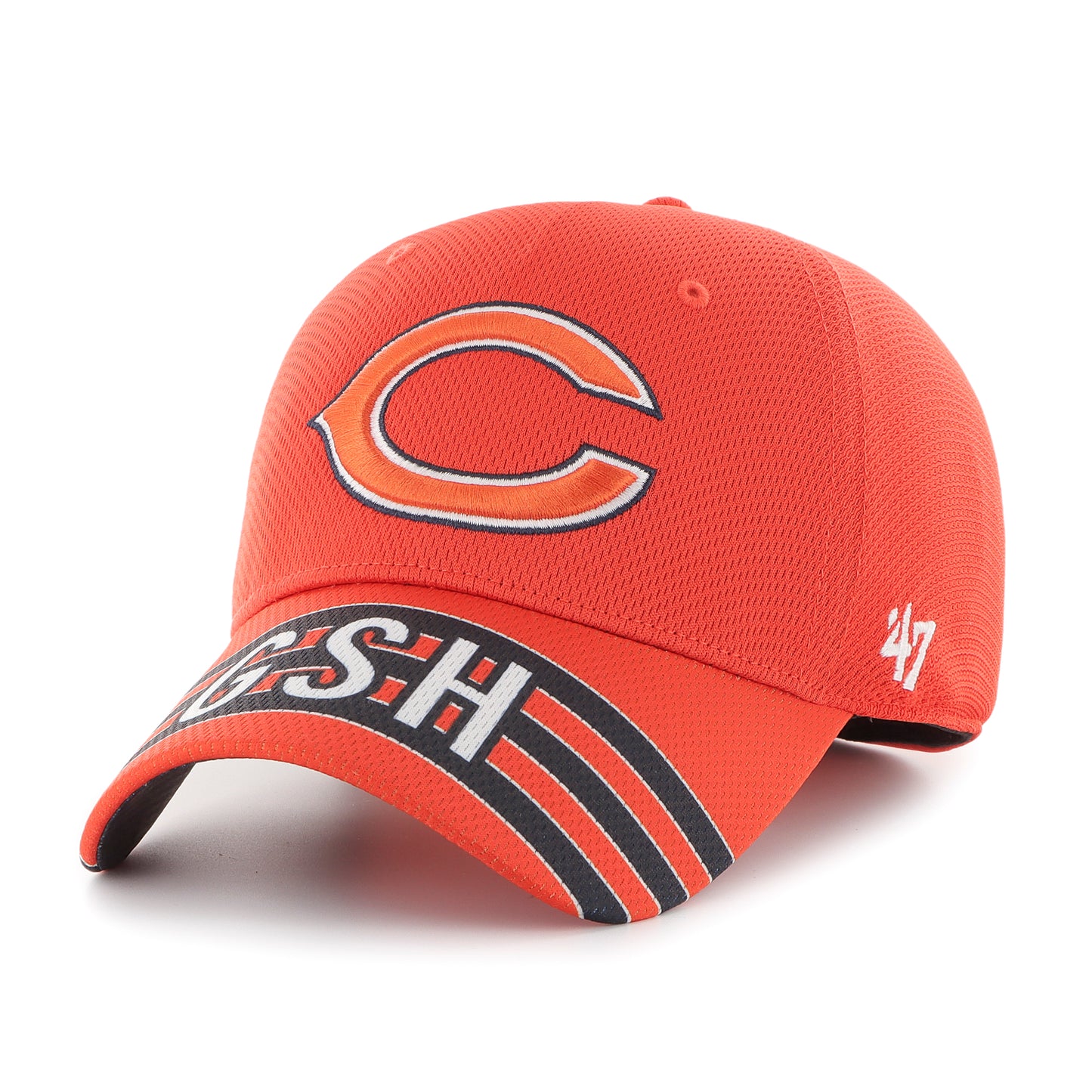 Chicago Bears "C" Orange Waldron Solo Striped OSFA Hat